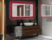 Espelho Decorativo Com Iluminação Para O Quarto De Banho - Red Mosaic #2