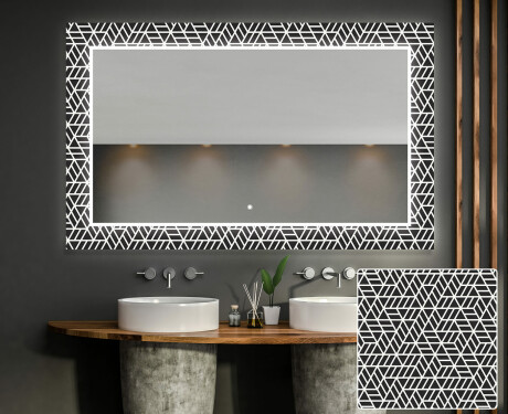 Espelho Decorativo Com Iluminação Para O Quarto De Banho - Triangless #1