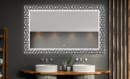 Espelho Decorativo Com Iluminação Para O Quarto De Banho - Triangless