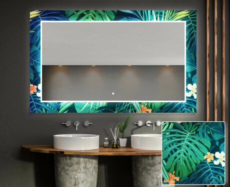 Espelho Decorativo Com Iluminação Para O Quarto De Banho - Tropical #1