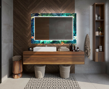 Espelho Decorativo Com Iluminação Para O Quarto De Banho - Tropical #12