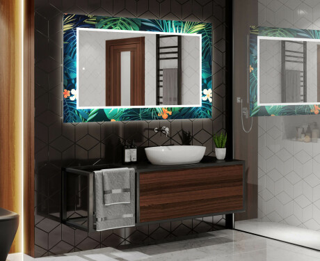 Espelho Decorativo Com Iluminação Para O Quarto De Banho - Tropical #2