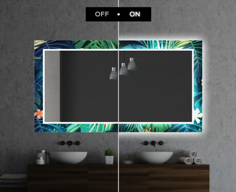 Espelho Decorativo Com Iluminação Para O Quarto De Banho - Tropical #7