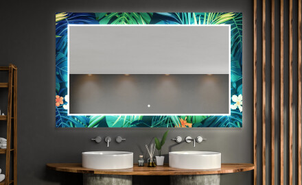 Espelho Decorativo Com Iluminação Para O Quarto De Banho - Tropical