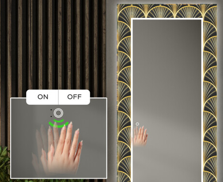 Rectangulares Espelho Decorativo Com Iluminação Para O Corredor - Art Deco #5