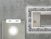 Rectangulares Espelho Decorativo Com Iluminação Para A Sala - Black and white jungle #4