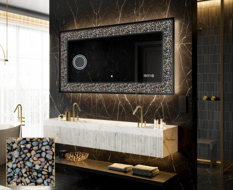 Espelho Decorativo Com Iluminação LED - Natural Stones
