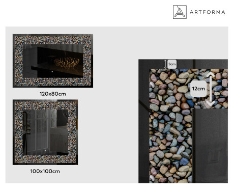 Espelho Decorativo Com Iluminação LED - Natural Stones #2