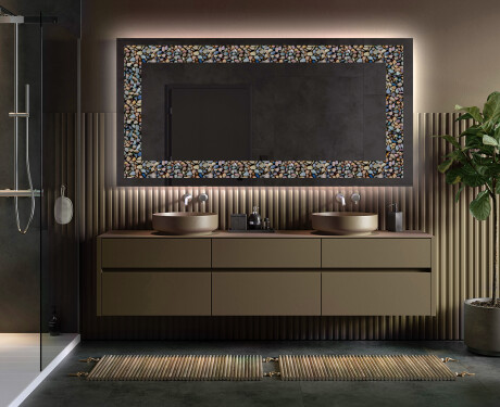 Espelho Decorativo Com Iluminação LED - Natural Stones #5