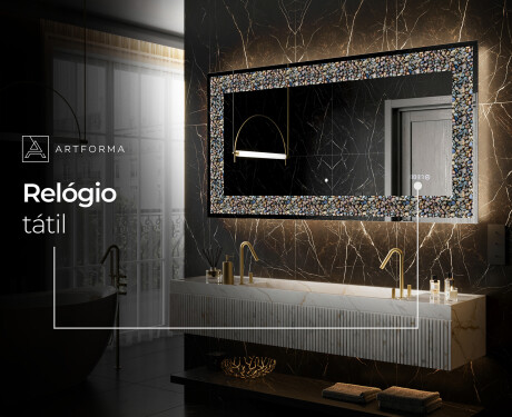 Espelho Decorativo Com Iluminação LED - Natural Stones #6