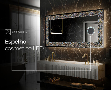 Espelho Decorativo Com Iluminação LED - Natural Stones #8