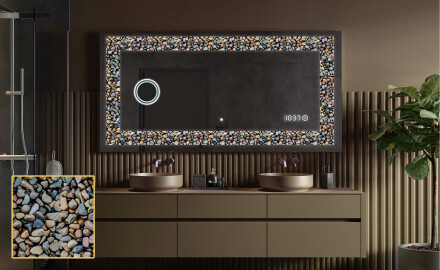 Espelho Decorativo Com Iluminação LED - Natural Stones