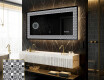 Espelho Decorativo Com Iluminação LED - Geometric Symphony