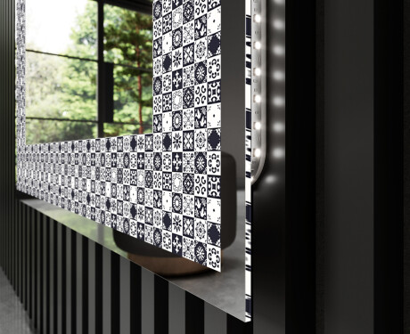 Espelho Decorativo Com Iluminação LED - Geometric Symphony #3