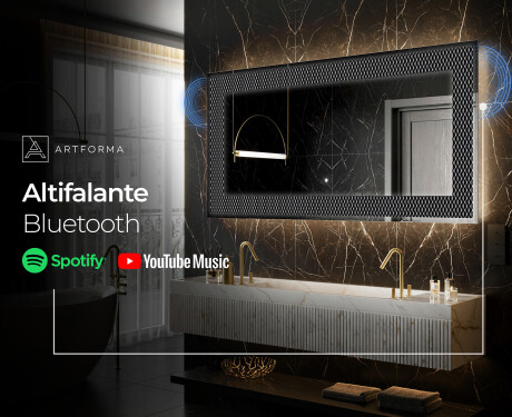 Espelho Decorativo Com Iluminação LED - Modern Masterpiece #7