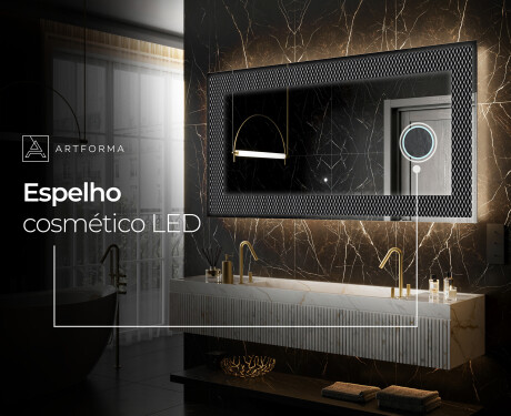 Espelho Decorativo Com Iluminação LED - Modern Masterpiece #8