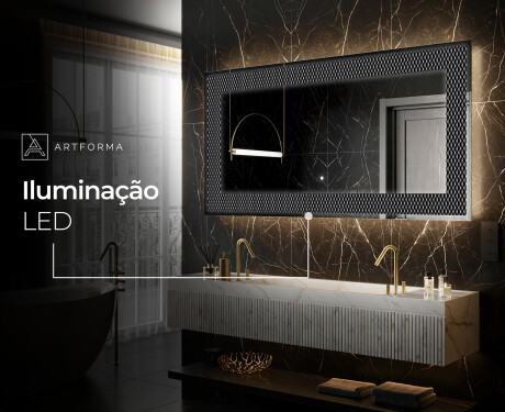 Espelho Decorativo Com Iluminação LED - Modern Masterpiece #9