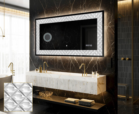 Espelho Decorativo Com Iluminação LED - Marble Uplift