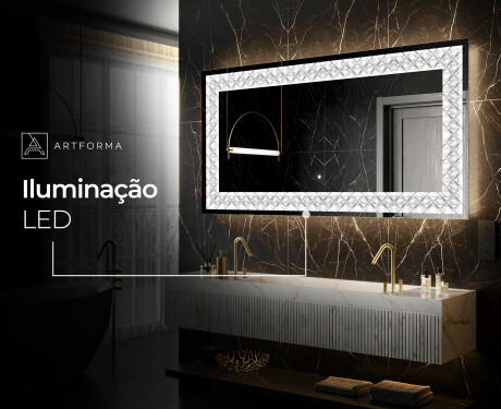 Espelho Decorativo Com Iluminação LED - Marble Uplift #6