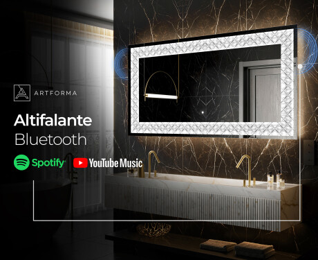 Espelho Decorativo Com Iluminação LED - Marble Uplift #7