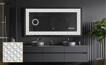 Espelho Decorativo Com Iluminação LED - Marble Uplift