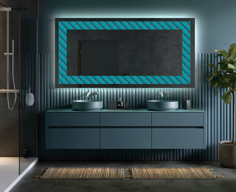 Espelho Decorativo Com Iluminação LED - Blue Harmonies #5