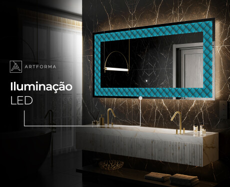 Espelho Decorativo Com Iluminação LED - Blue Harmonies #6
