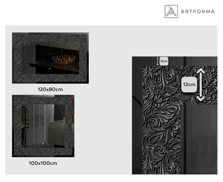 Espelho Decorativo Com Iluminação LED - Dark Elegance #2