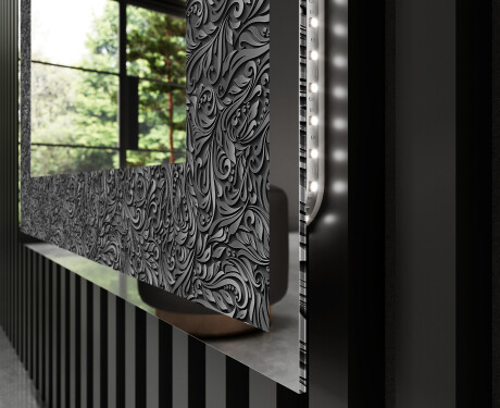 Espelho Decorativo Com Iluminação LED - Dark Elegance #3