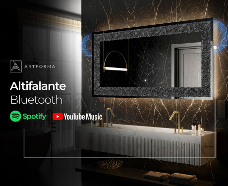 Espelho Decorativo Com Iluminação LED - Dark Elegance #7