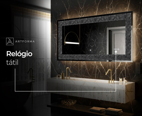 Espelho Decorativo Com Iluminação LED - Dark Elegance #8