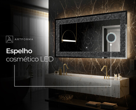 Espelho Decorativo Com Iluminação LED - Dark Elegance #9