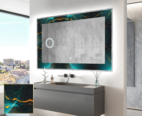 Espelho Decorativo Com Iluminação LED - Spiraling vortex