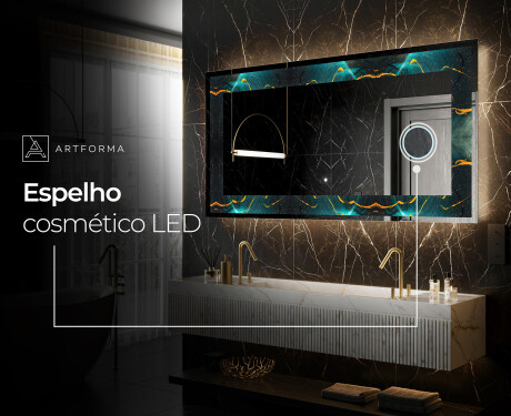 Espelho Decorativo Com Iluminação LED - Spiraling vortex #7