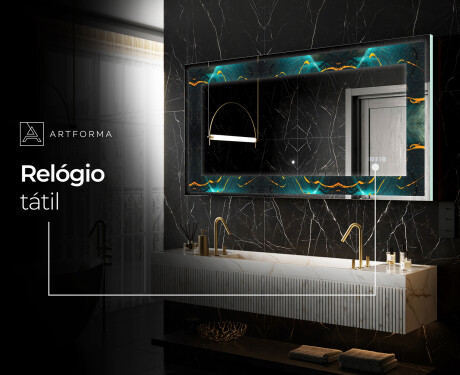 Espelho Decorativo Com Iluminação LED - Spiraling vortex #8