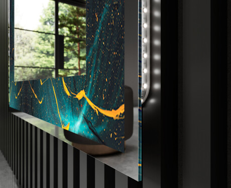 Espelho Decorativo Com Iluminação LED - Spiraling vortex #3
