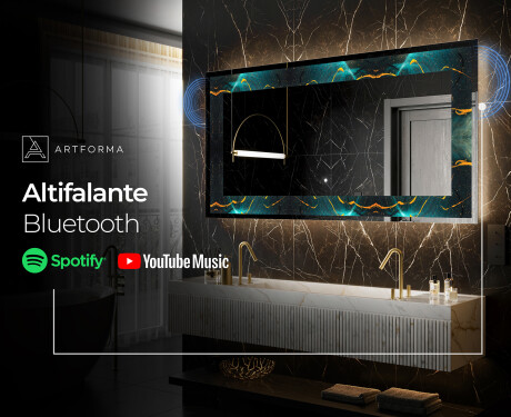 Espelho Decorativo Com Iluminação LED - Spiraling vortex #7