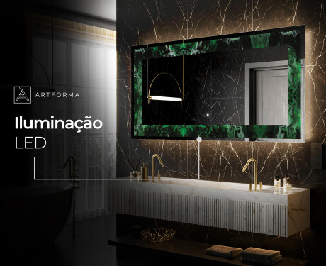 Espelho Decorativo Com Iluminação LED - Malachite Magic #6