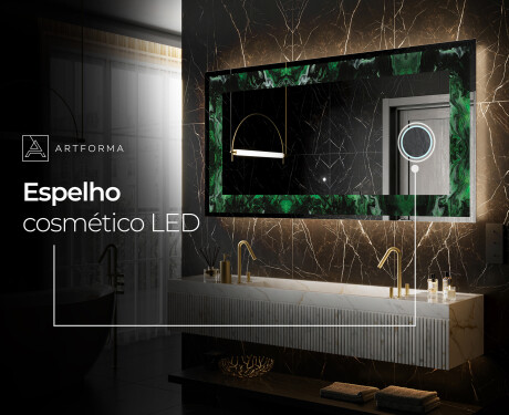 Espelho Decorativo Com Iluminação LED - Malachite Magic #9