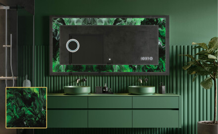 Espelho Decorativo Com Iluminação LED - Malachite Magic