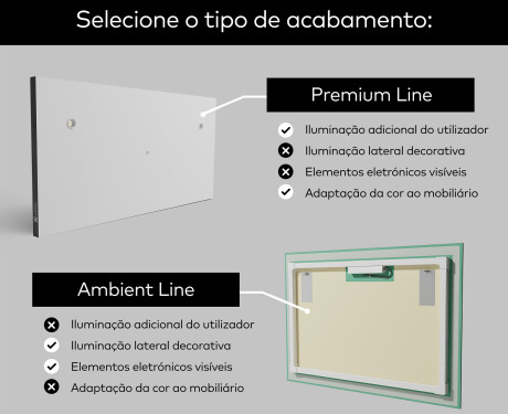 Espelho Decorativo Com Iluminação LED - Ruby Rhythms #2