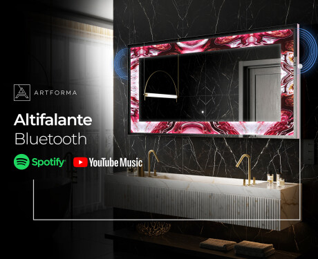 Espelho Decorativo Com Iluminação LED - Ruby Rhythms #6