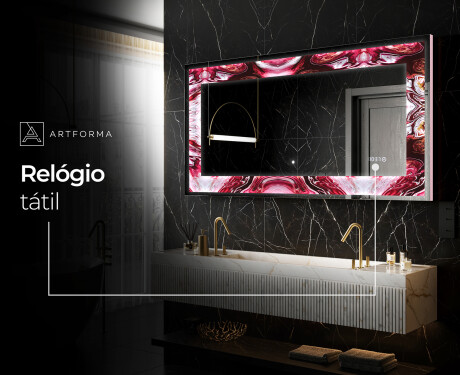 Espelho Decorativo Com Iluminação LED - Ruby Rhythms #8