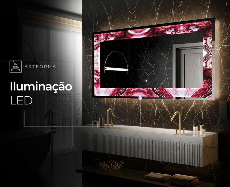 Espelho Decorativo Com Iluminação LED - Ruby Rhythms #9