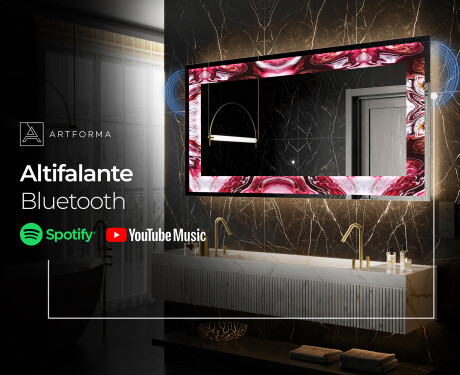 Espelho Decorativo Com Iluminação LED - Ruby Rhythms #7