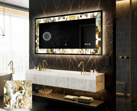 Espelho Decorativo Com Iluminação LED - Golden Streaks