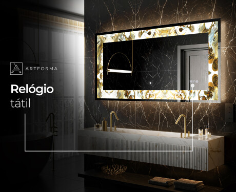 Espelho Decorativo Com Iluminação LED - Golden Streaks #8