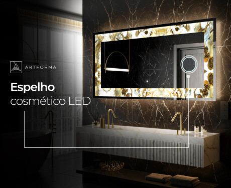 Espelho Decorativo Com Iluminação LED - Golden Streaks #9