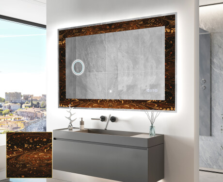 Espelho Decorativo Com Iluminação LED - Amber Shell