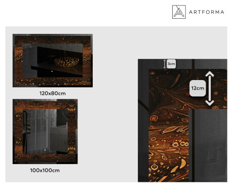 Espelho Decorativo Com Iluminação LED - Amber Shell #2